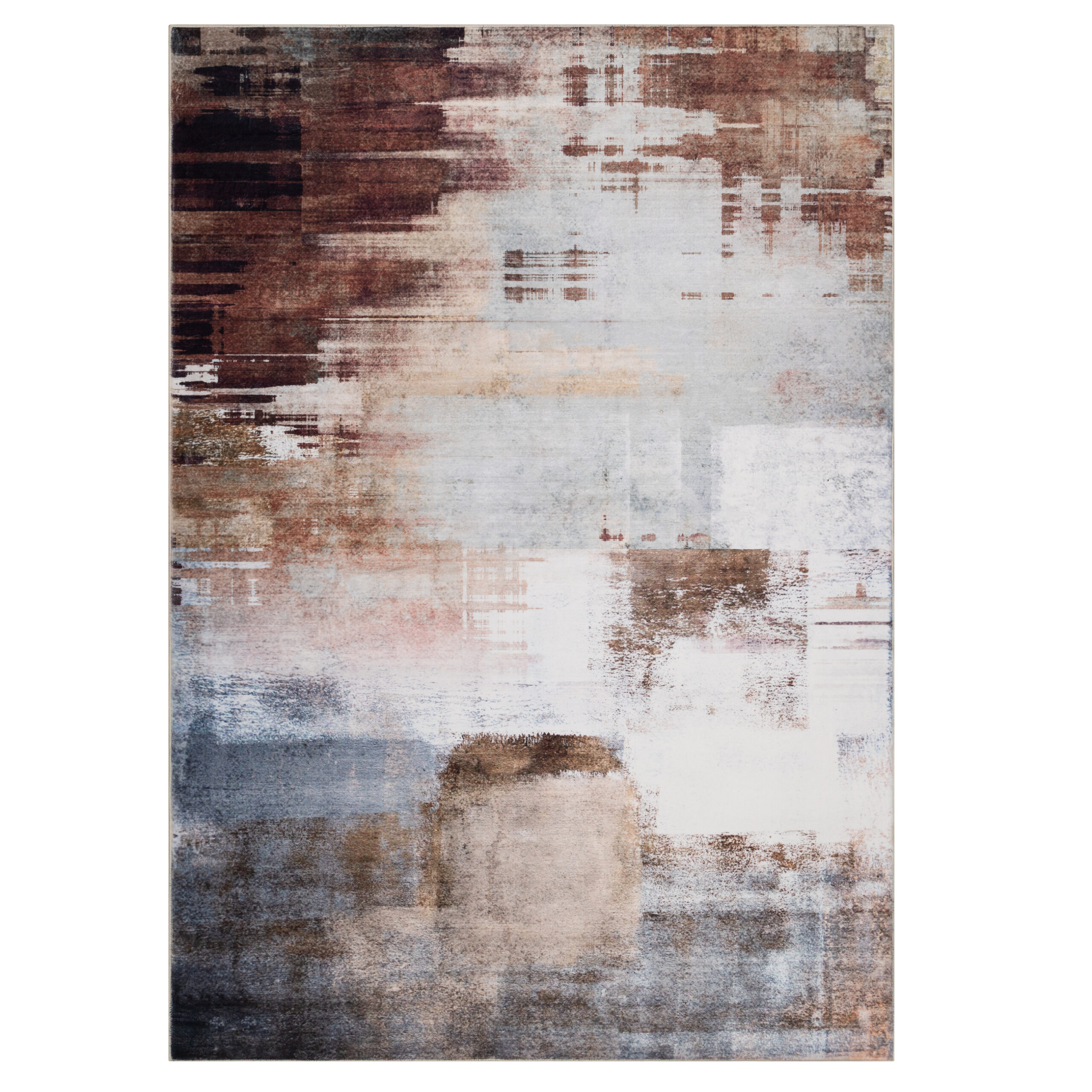 Teppich Ash Mehrfarbig Meliert Rutschfest