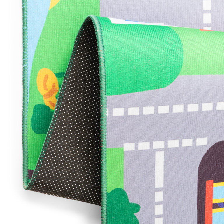 Kinderteppich Joy Grün Stadt Rutschfest