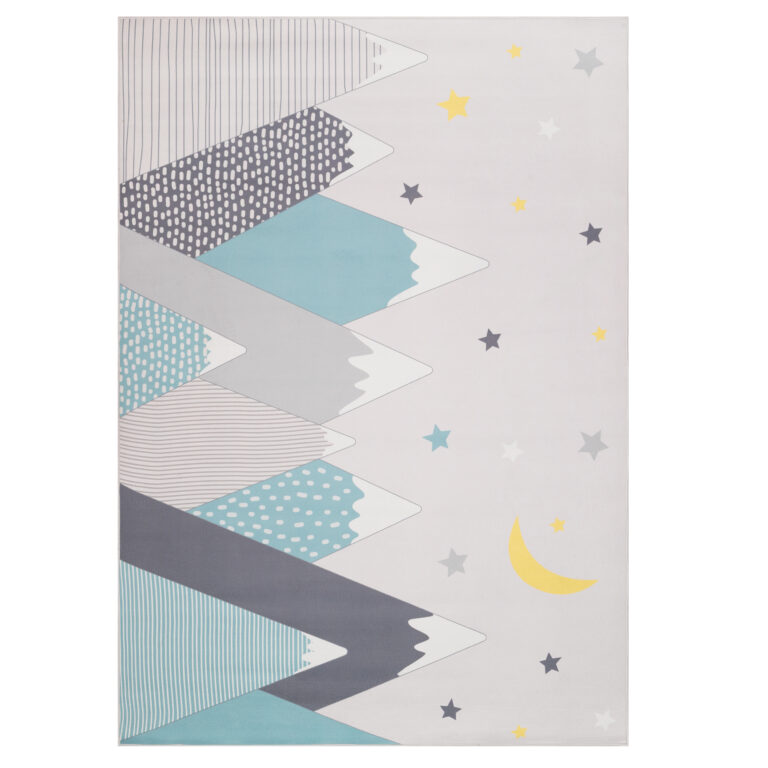 Kinderteppich Joy Pastell Berge Rutschfest