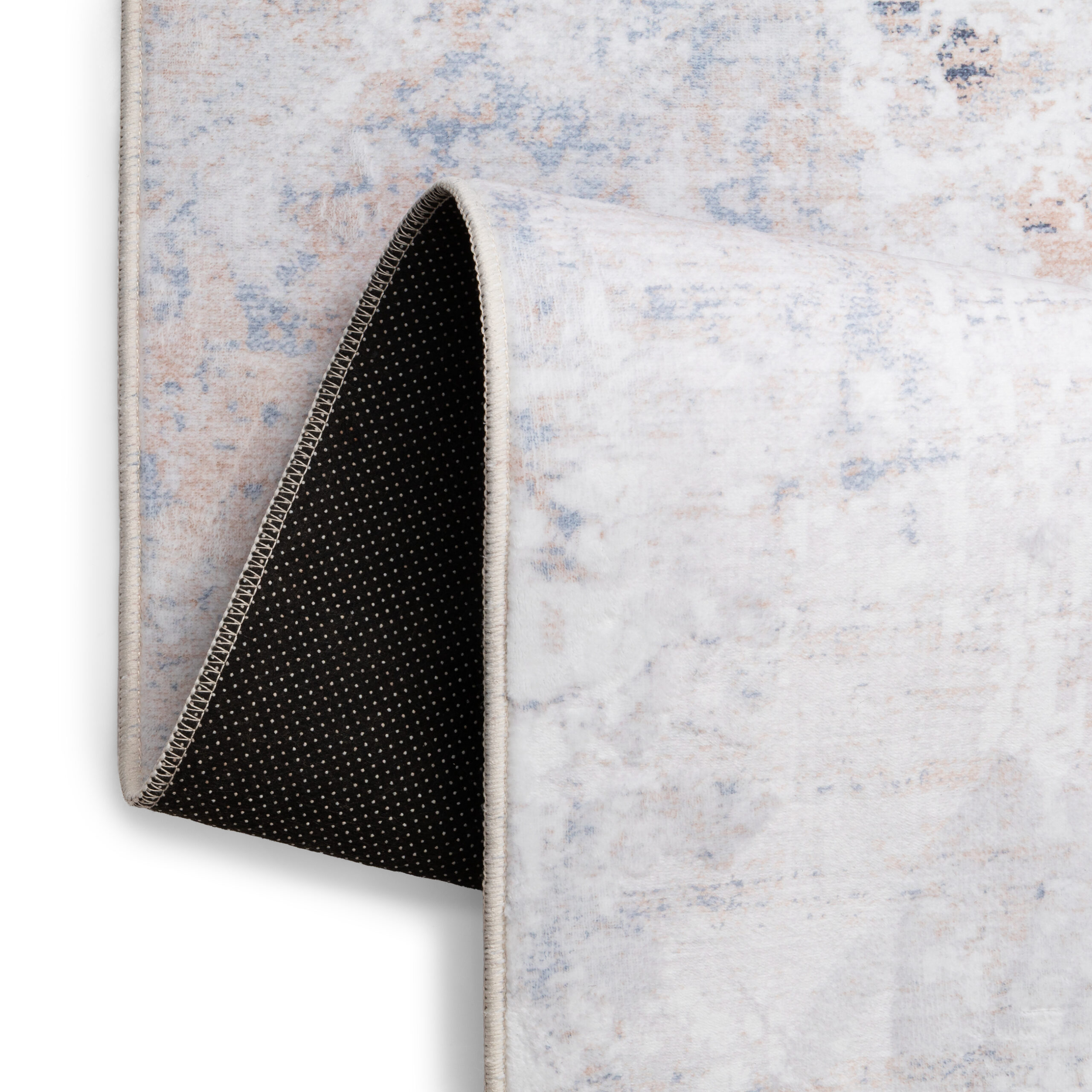 Teppich Ash Grau Beige Meliert Rutschfest