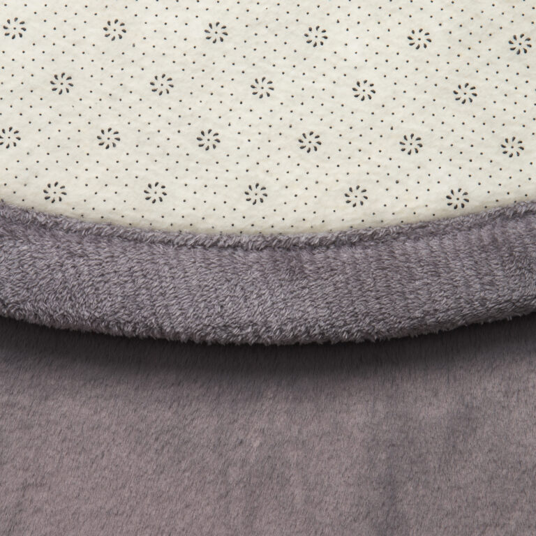 Kinderteppich Fluffin Rund Dunkelgrau