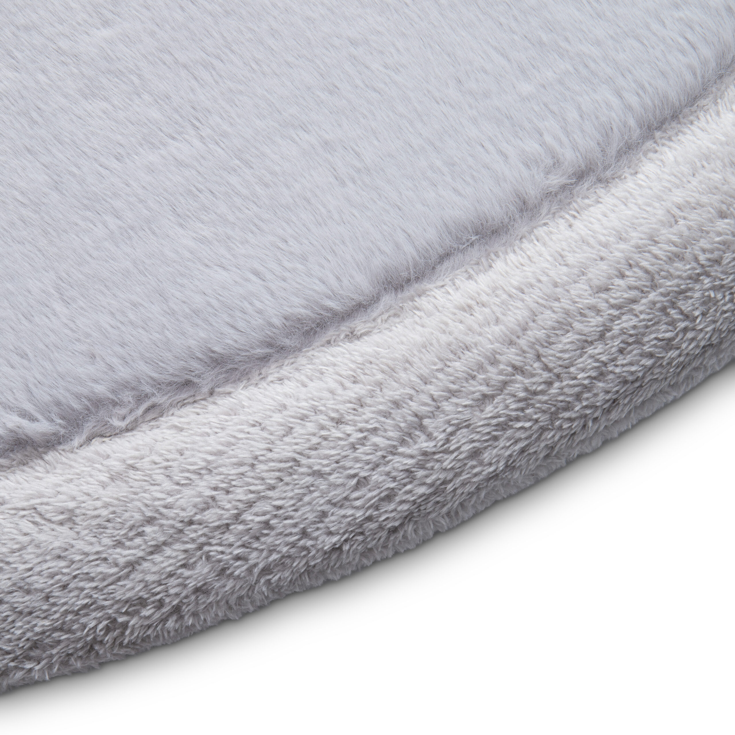 Kinderteppich Fluffin Rund Hellgrau