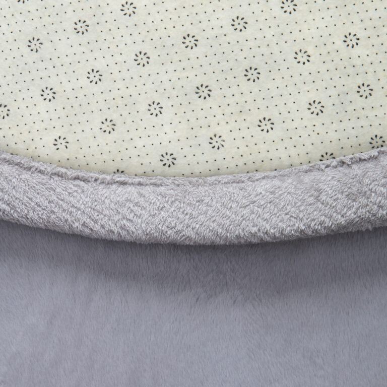 Kinderteppich Fluffin Rund Hellgrau