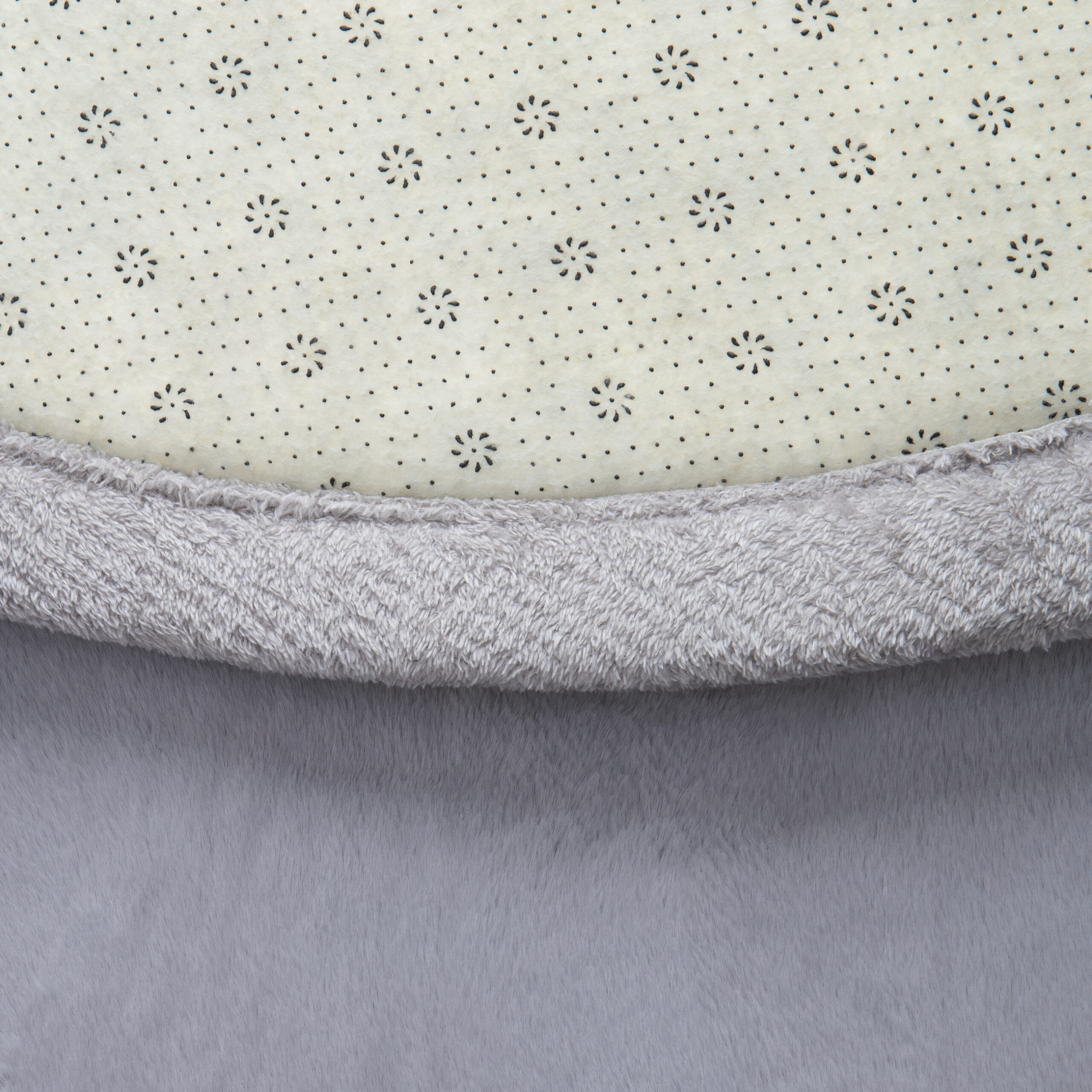 Kinderteppich Fluffin Rund Hellgrau