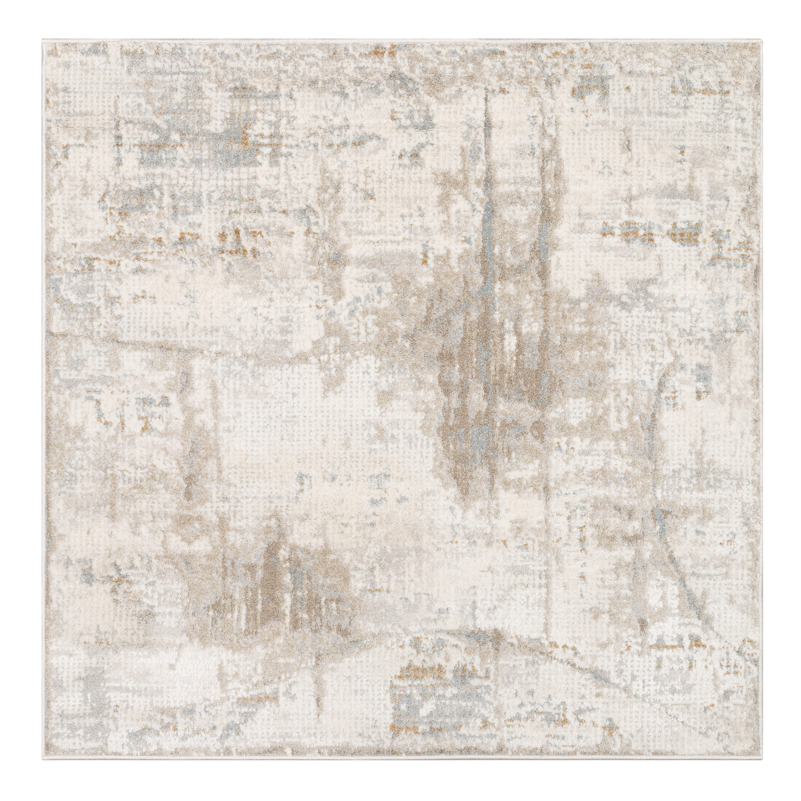 Teppich Trend Quadratisch Beige Abstrakt