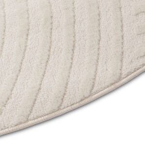 Teppich Hygge Rund Gebrochenes Weiß Modern