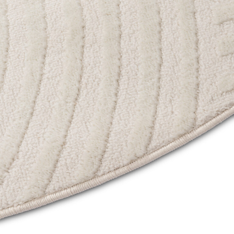 Teppich Hygge Rund Gebrochenes Weiß Modern