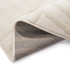 Teppich Hygge Rund Gebrochenes Weiß Rauten