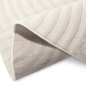 Teppich Hygge Rund Gebrochenes Weiß Ovalen