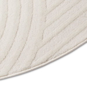 Teppich Hygge Rund Gebrochenes Weiß Ovalen