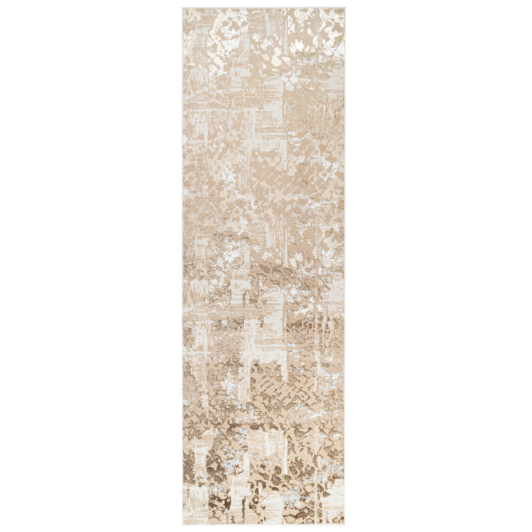 Teppichläufer Crystal Braun Gold Abstrakt