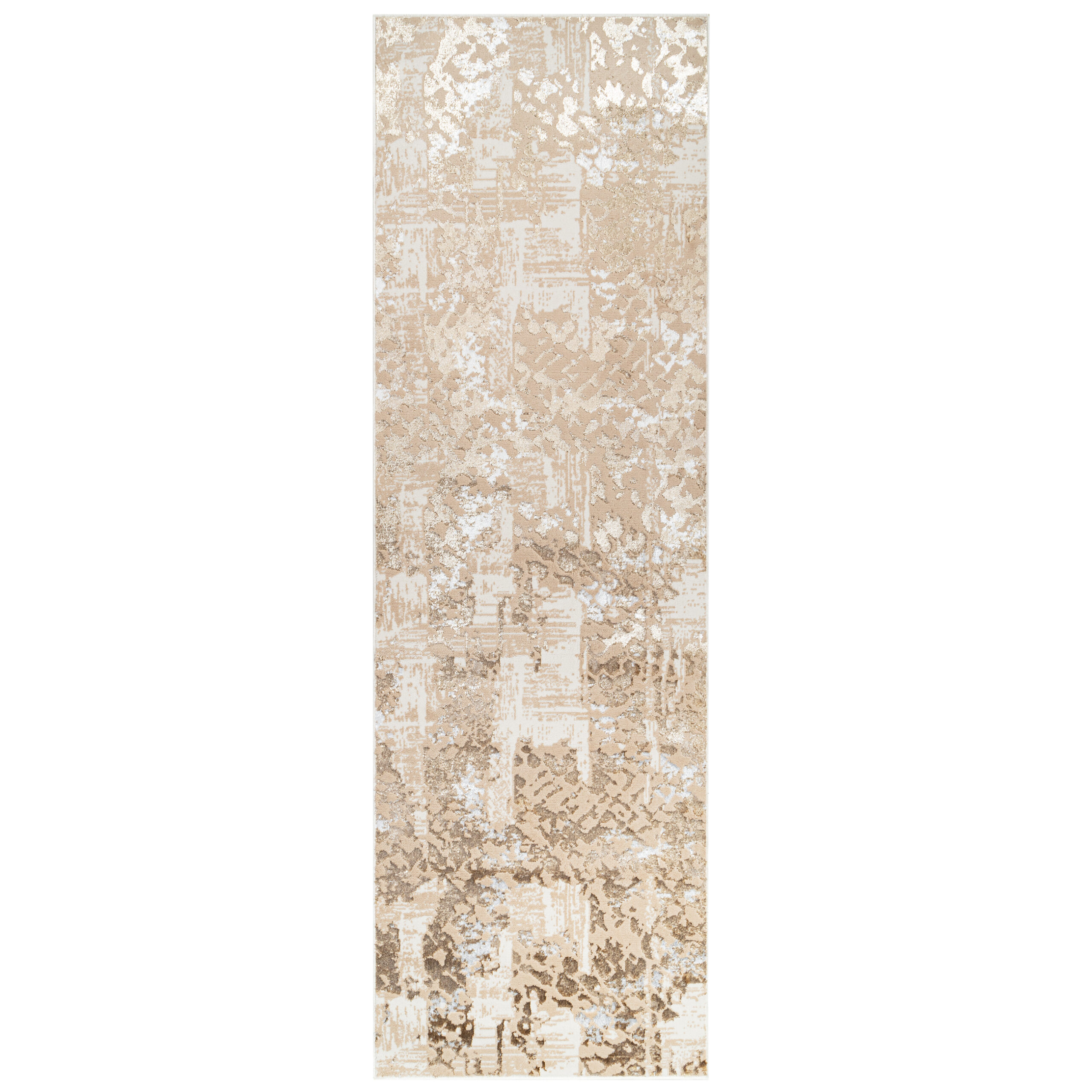 Teppichläufer Crystal Braun Gold Abstrakt
