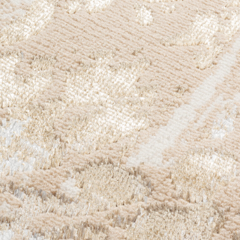 Teppichläufer Crystal Braun Gold Abstrakt