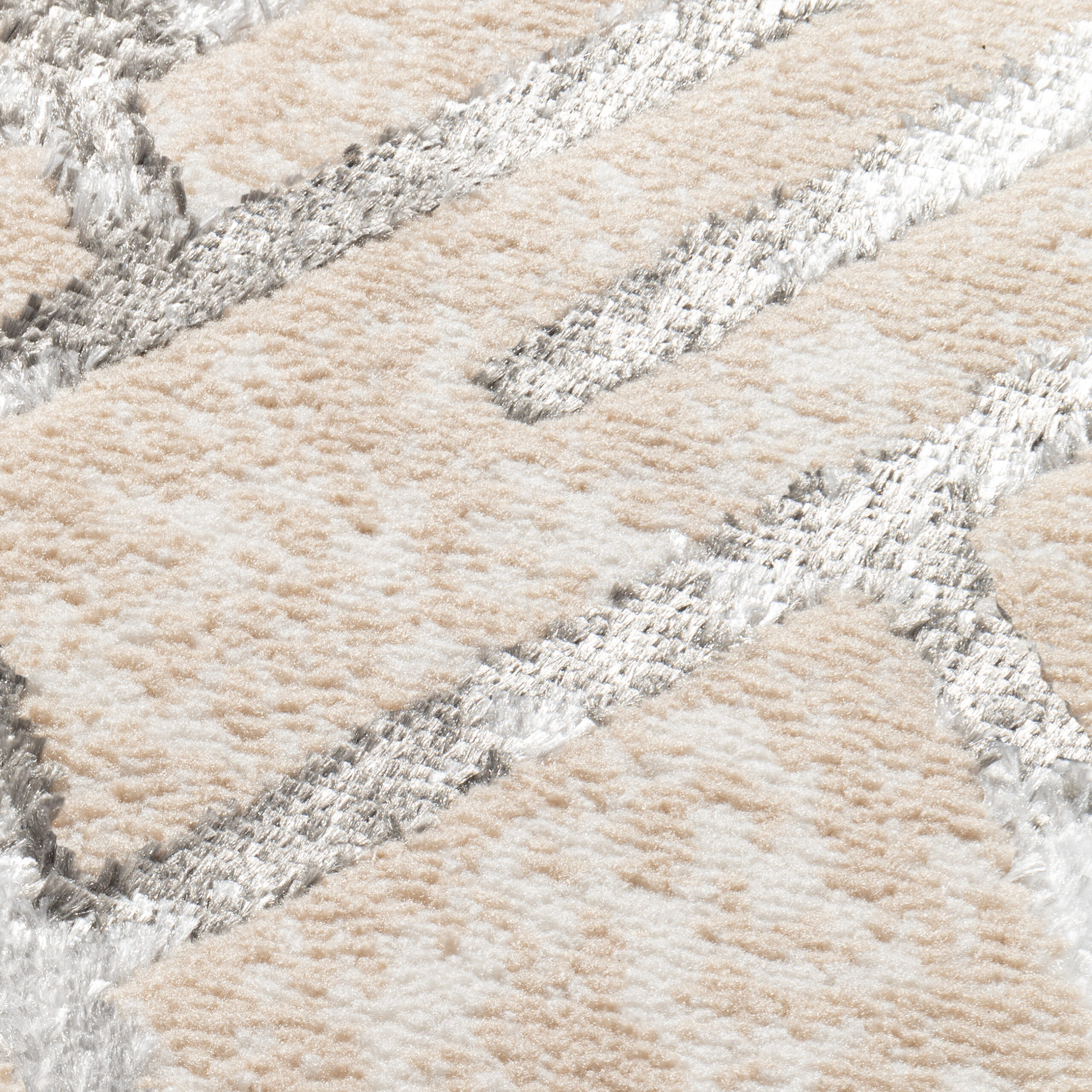 Teppichläufer Crystal Beige Grau Zickzack