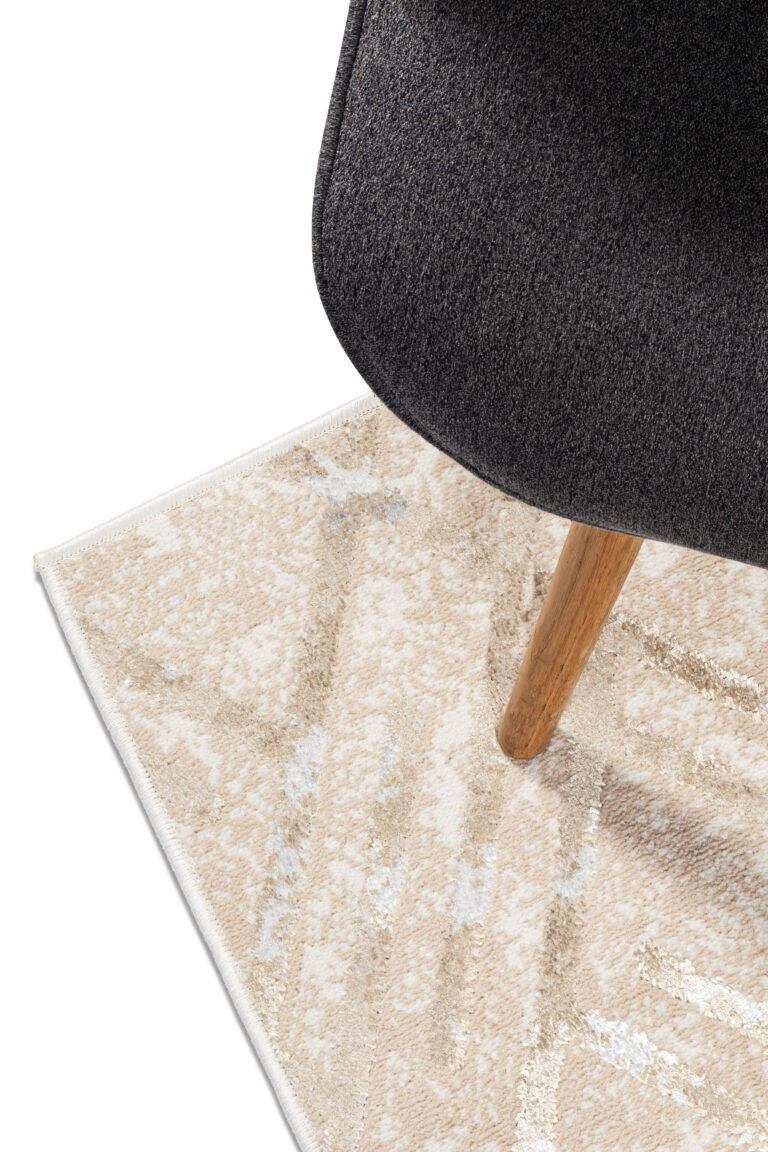 Teppichläufer Crystal Beige Gold Zickzack