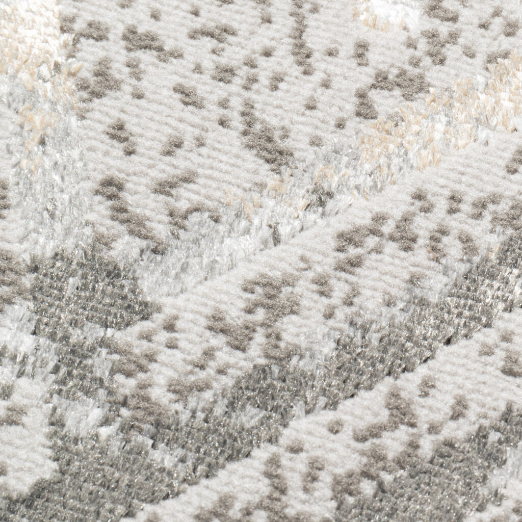Teppichläufer Crystal Grau Beige Zickzack