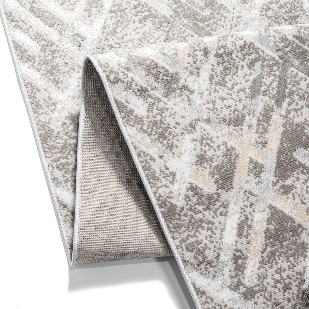 Teppichläufer Crystal Grau Beige Zickzack