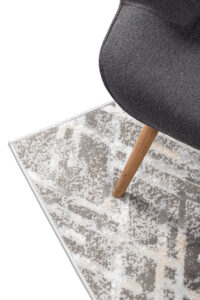 Teppichläufer Crystal Grau Beige Zickzack