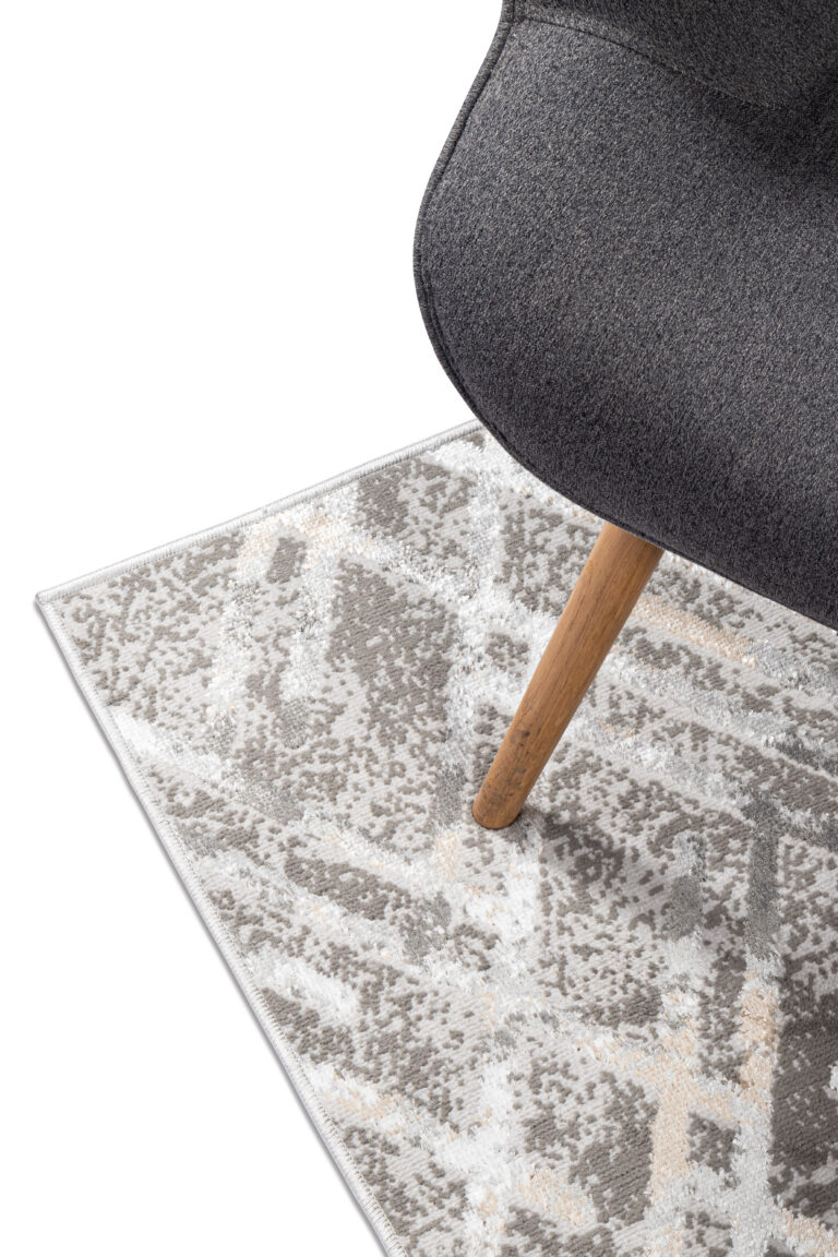 Teppichläufer Crystal Grau Beige Zickzack