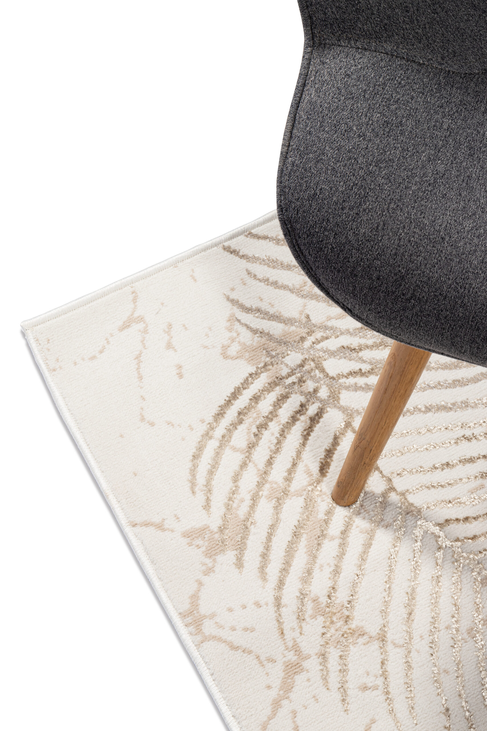 Teppichläufer Crystal Beige Grün Blätter