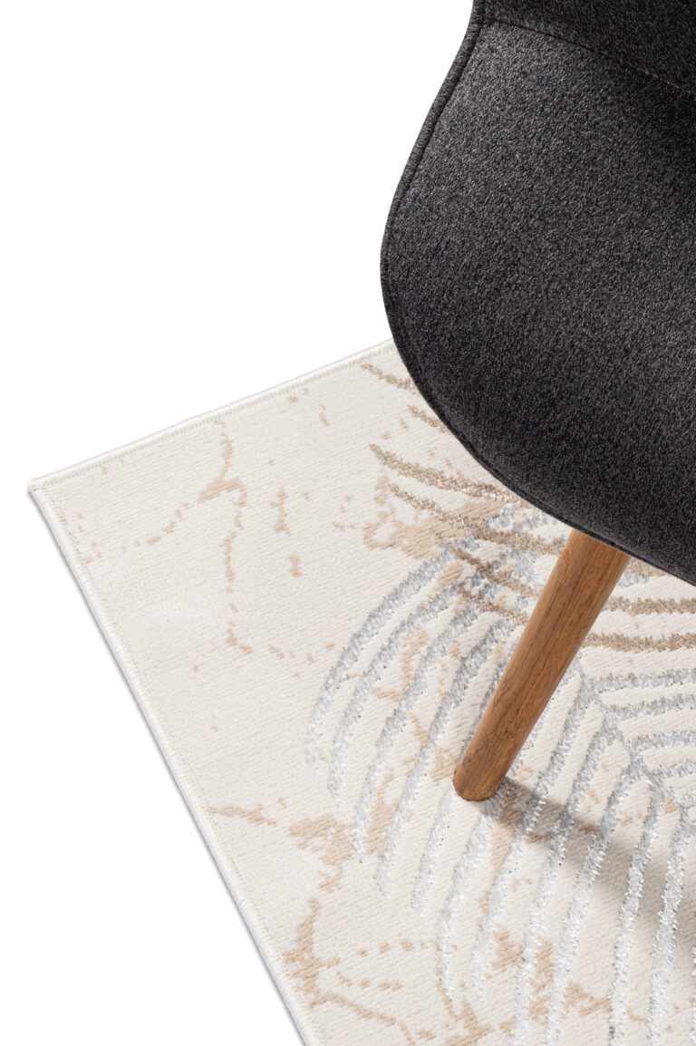 Teppichläufer Crystal Beige Braun Blätter