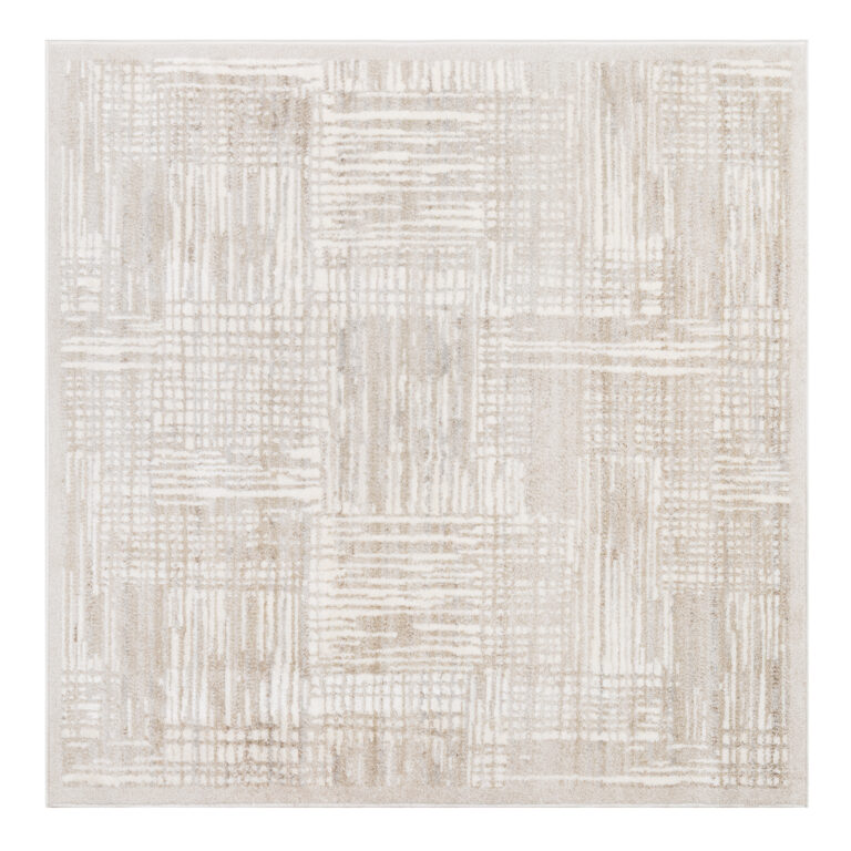Teppich Trend Beige Quadratisch mit modernen Linien