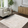 Teppich Trend Beige Quadratisch mit modernen Linien