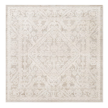 Teppich Trend Quadratisch Beige Rauten Vintage