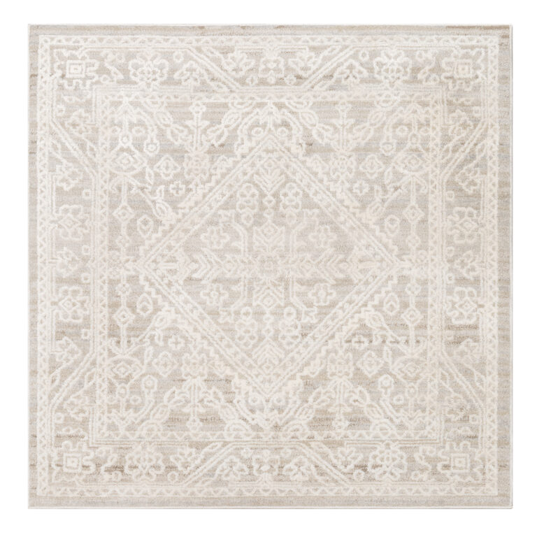 Teppich Trend Quadratisch Beige Rauten Vintage