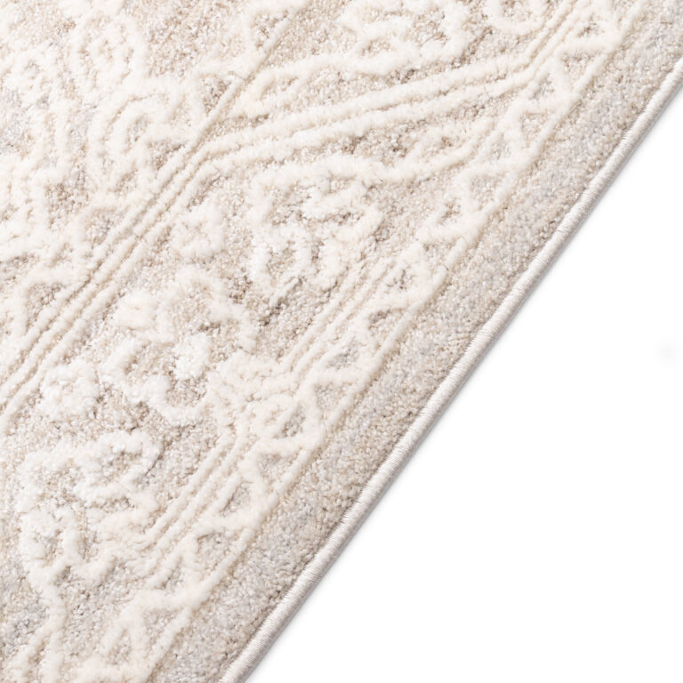 Teppich Trend Quadratisch Beige Rauten Vintage