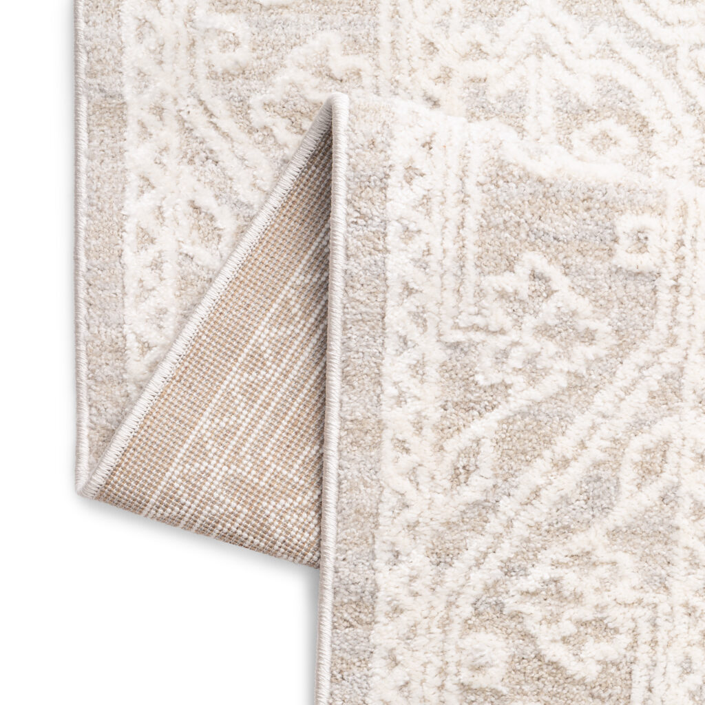 Teppich Trend Quadratisch Beige Rauten Vintage