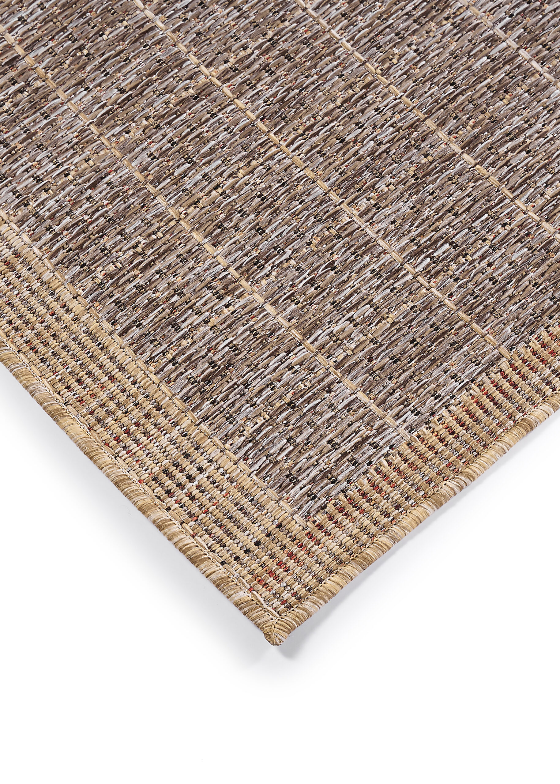 Outdoor-Teppich Yucana Braun Beige Rahmen