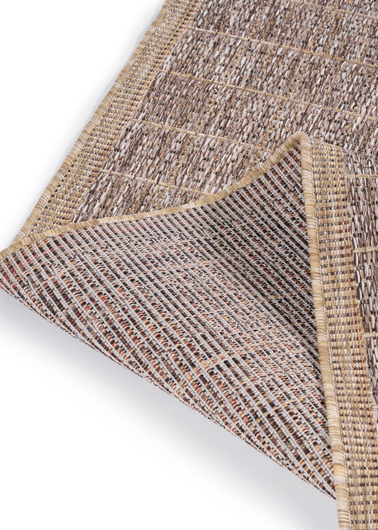 Outdoor-Teppich Yucana Braun Beige Rahmen