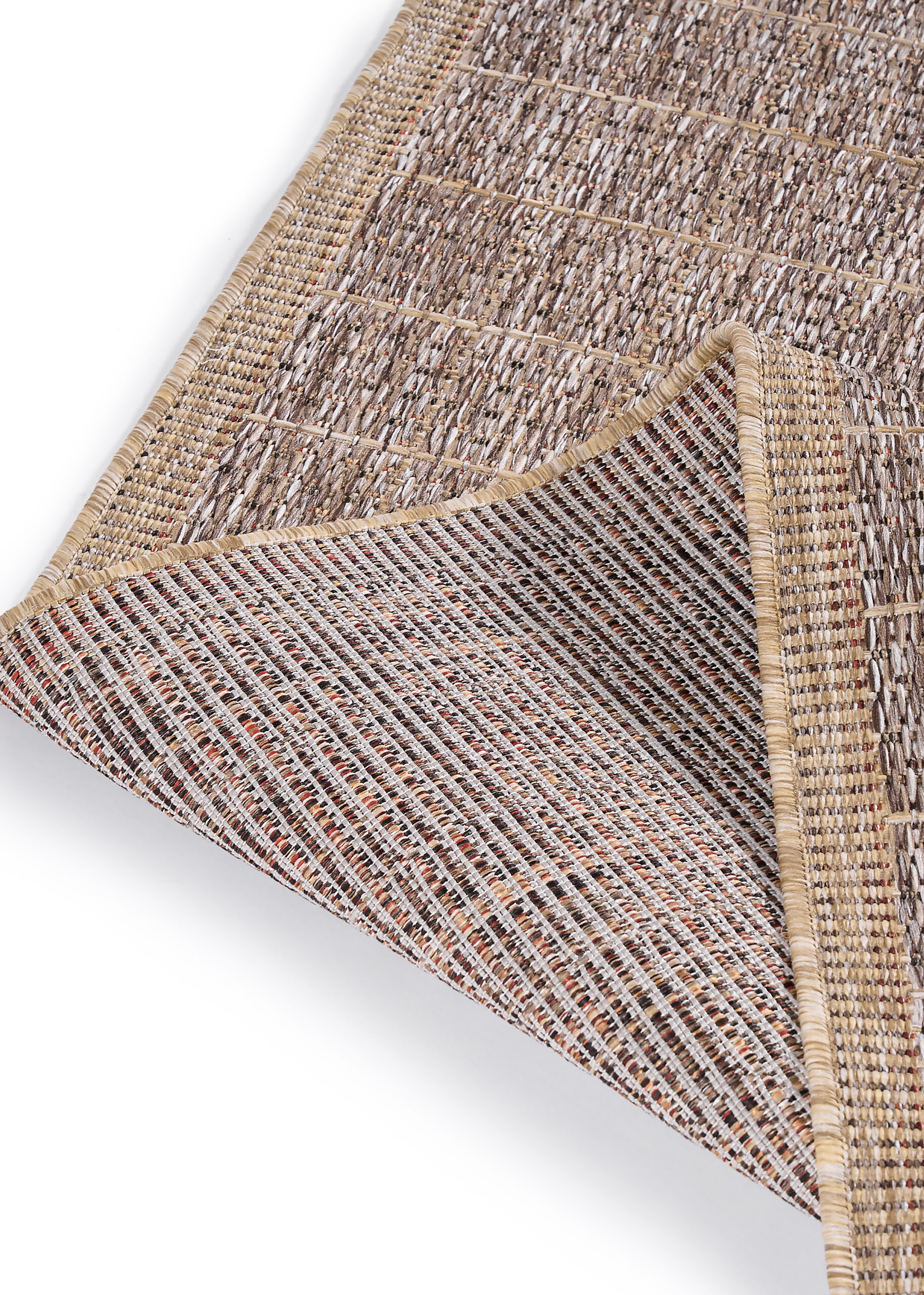 Outdoor-Teppich Yucana Braun Beige Rahmen