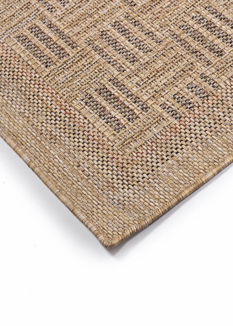 Outdoor-Teppich Yucana Beige Karo