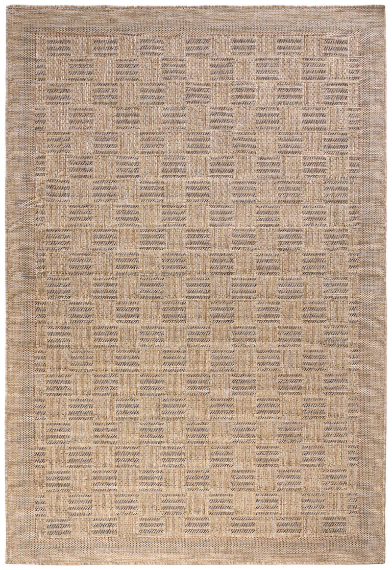 Outdoor-Teppich Yucana Beige Karo