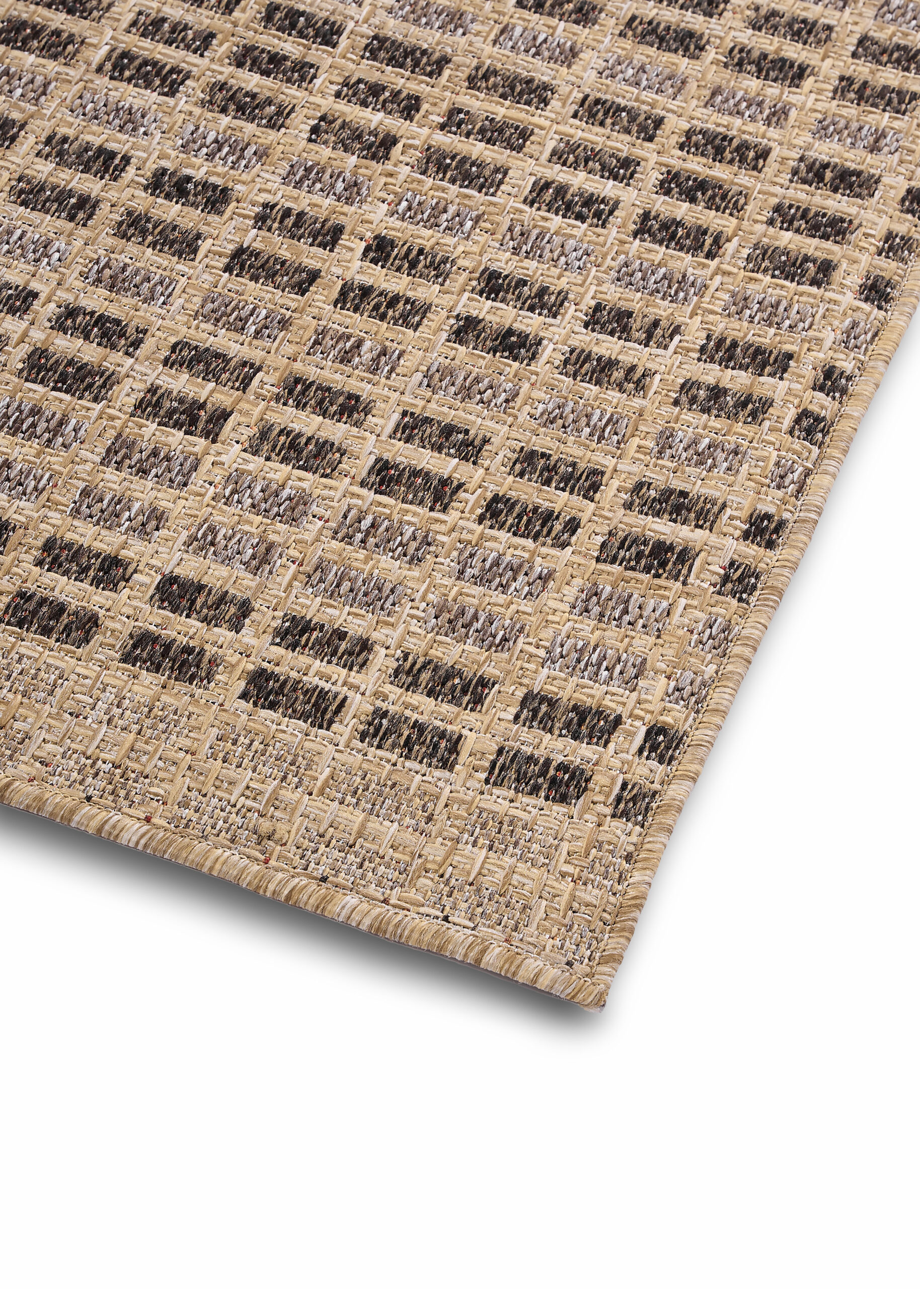 Outdoor-Teppich Yucana Beige Braun Karo