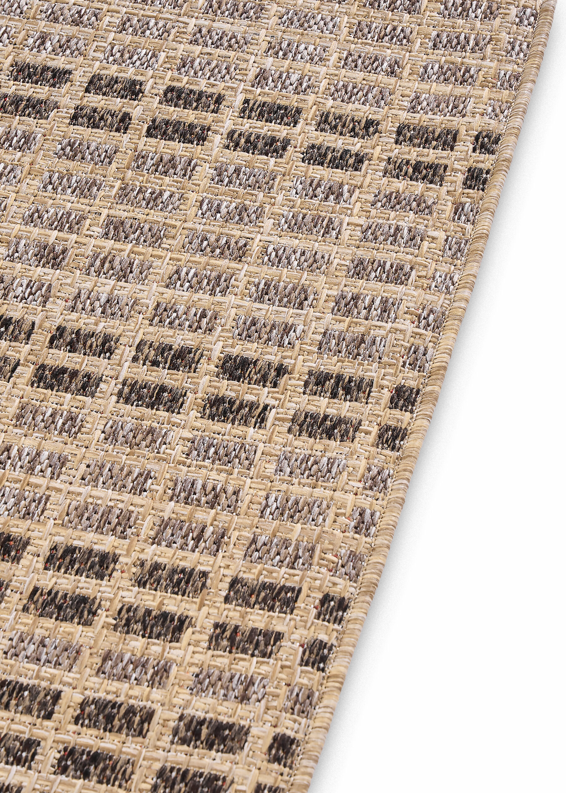 Outdoor-Teppich Yucana Beige Braun Karo