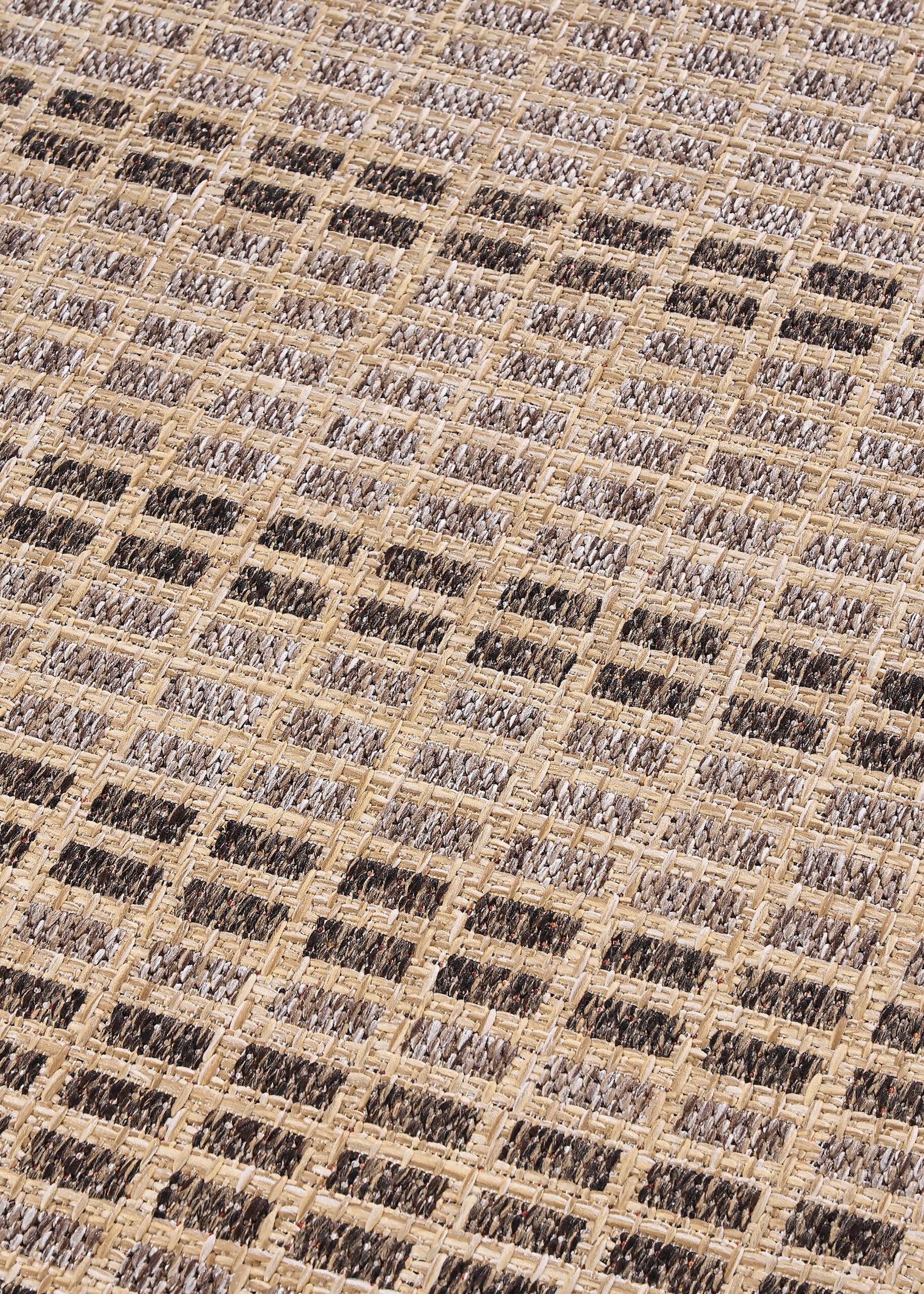 Outdoor-Teppich Yucana Beige Braun Karo