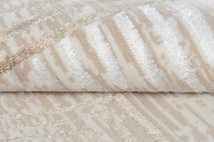 Teppich Crystal Rund Beige Braun Creme Streifen