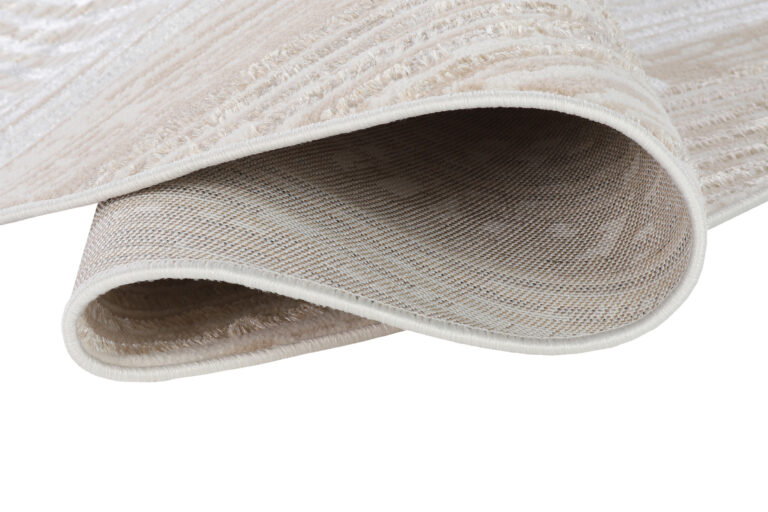 Teppich Crystal Rund Beige Braun Creme Streifen