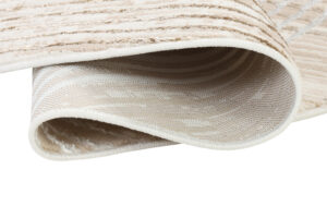 Teppich Crystal Rund Braun Beige Creme Streifen