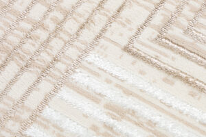 Teppich Crystal Rund Braun Beige Creme Streifen