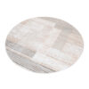Teppich Crystal Rund Grau Beige Creme Streifen