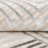 Teppich Crystal Rund Grau Beige Creme Streifen
