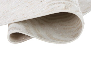 Teppich Crystal Rund Braun Creme Beige Linien