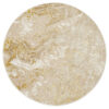 Teppich Crystal Rund Beige Gold Creme Marmor