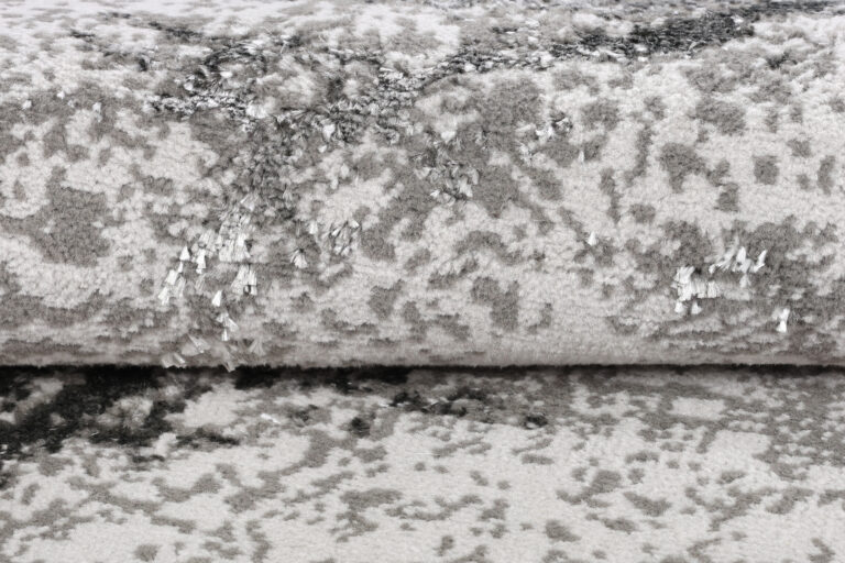 Teppich Crystal Rund Hellgrau Marmor