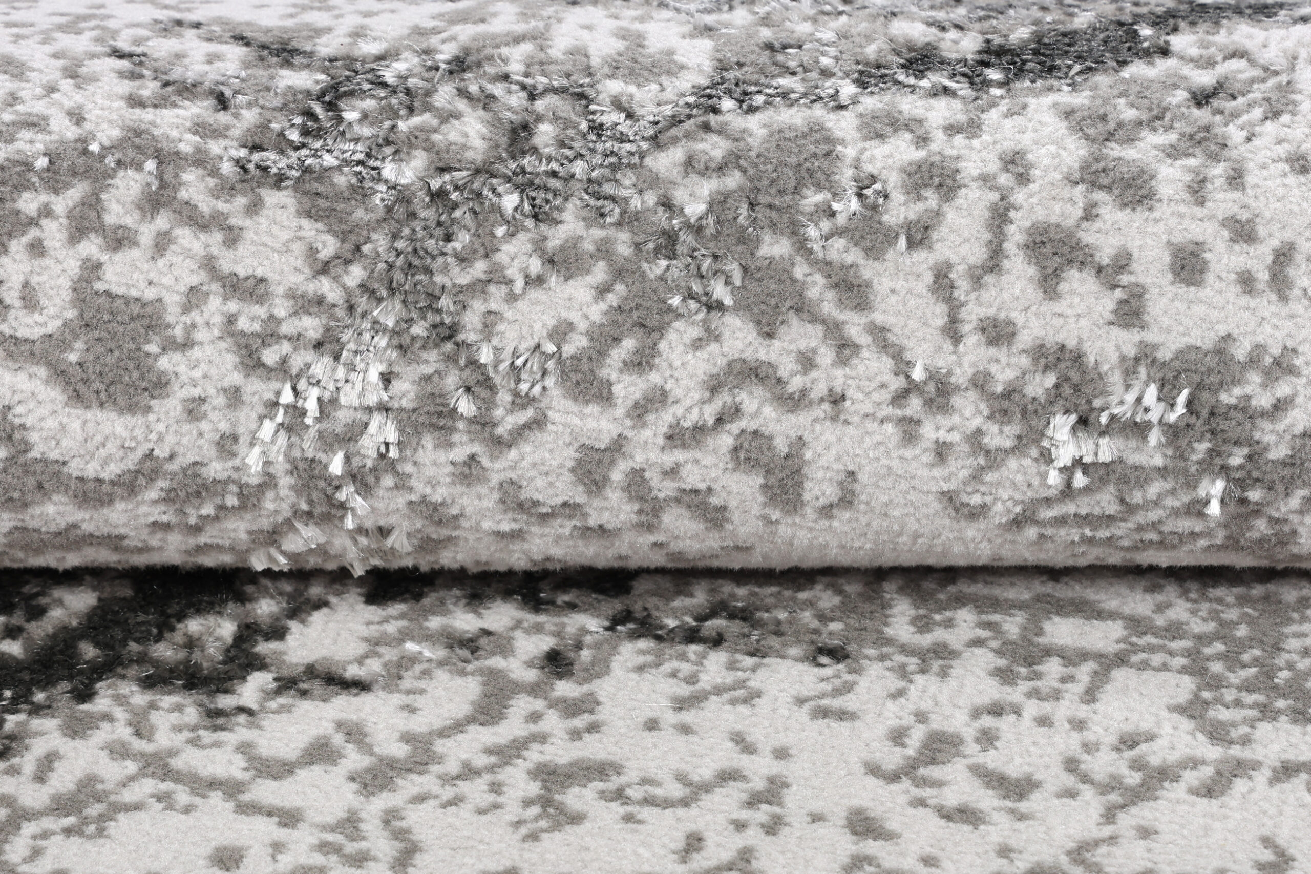 Teppich Crystal Rund Hellgrau Marmor