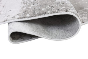 Teppich Crystal Rund Hellgrau Marmor